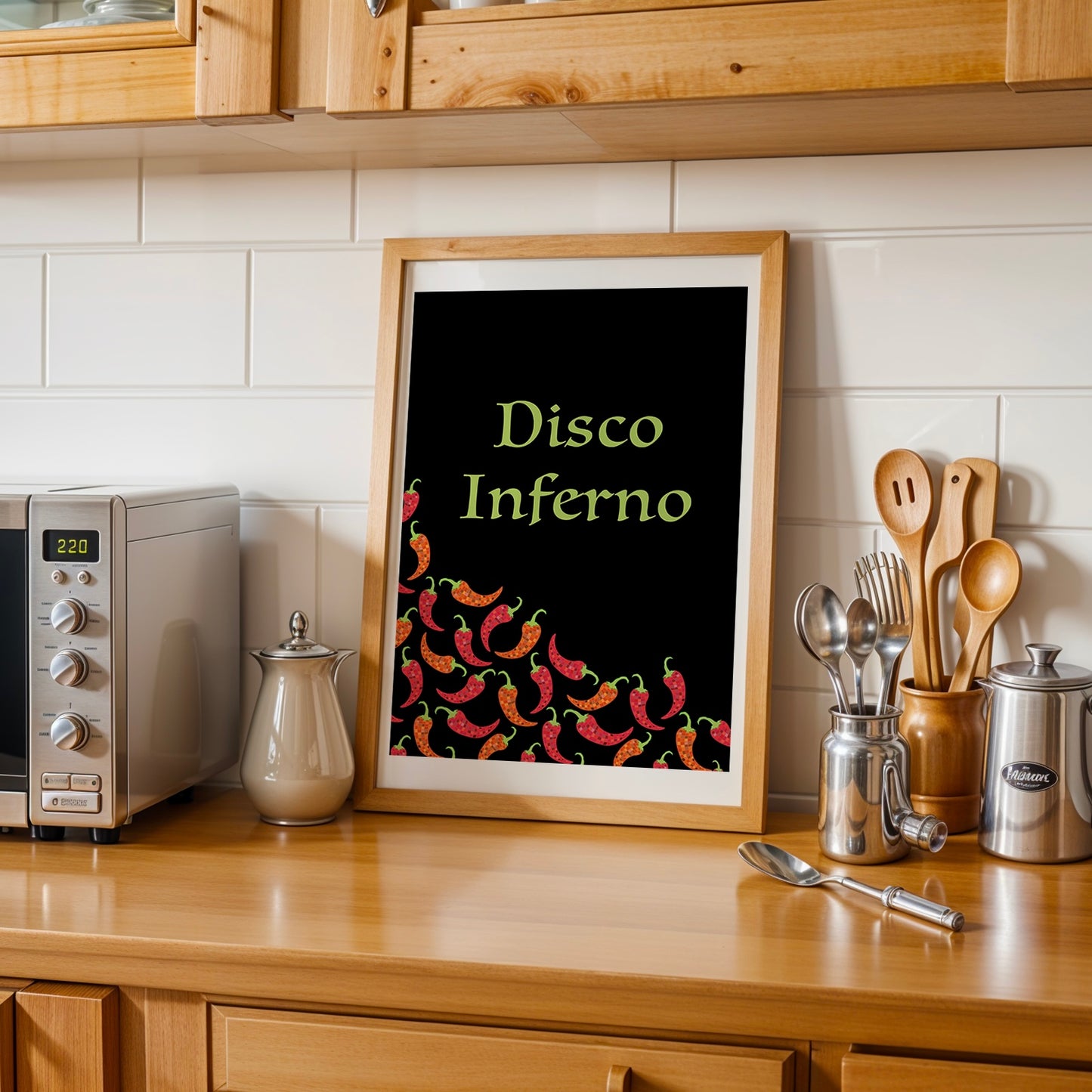 Green Disco Inferno - Wall Print