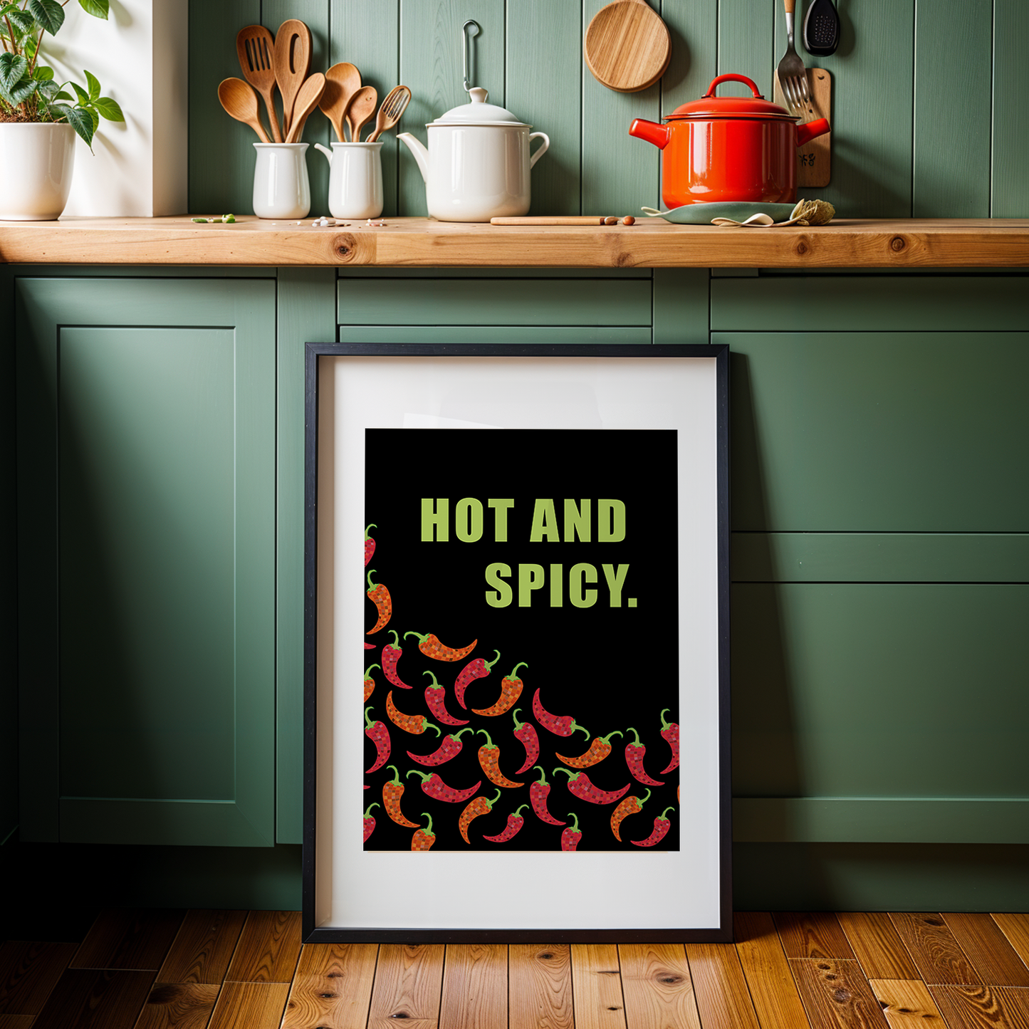 Green Hot and Spicy - Wall Print