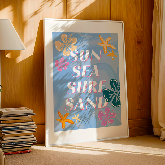 Sun, Sea, Surf, Sand - Wall Print