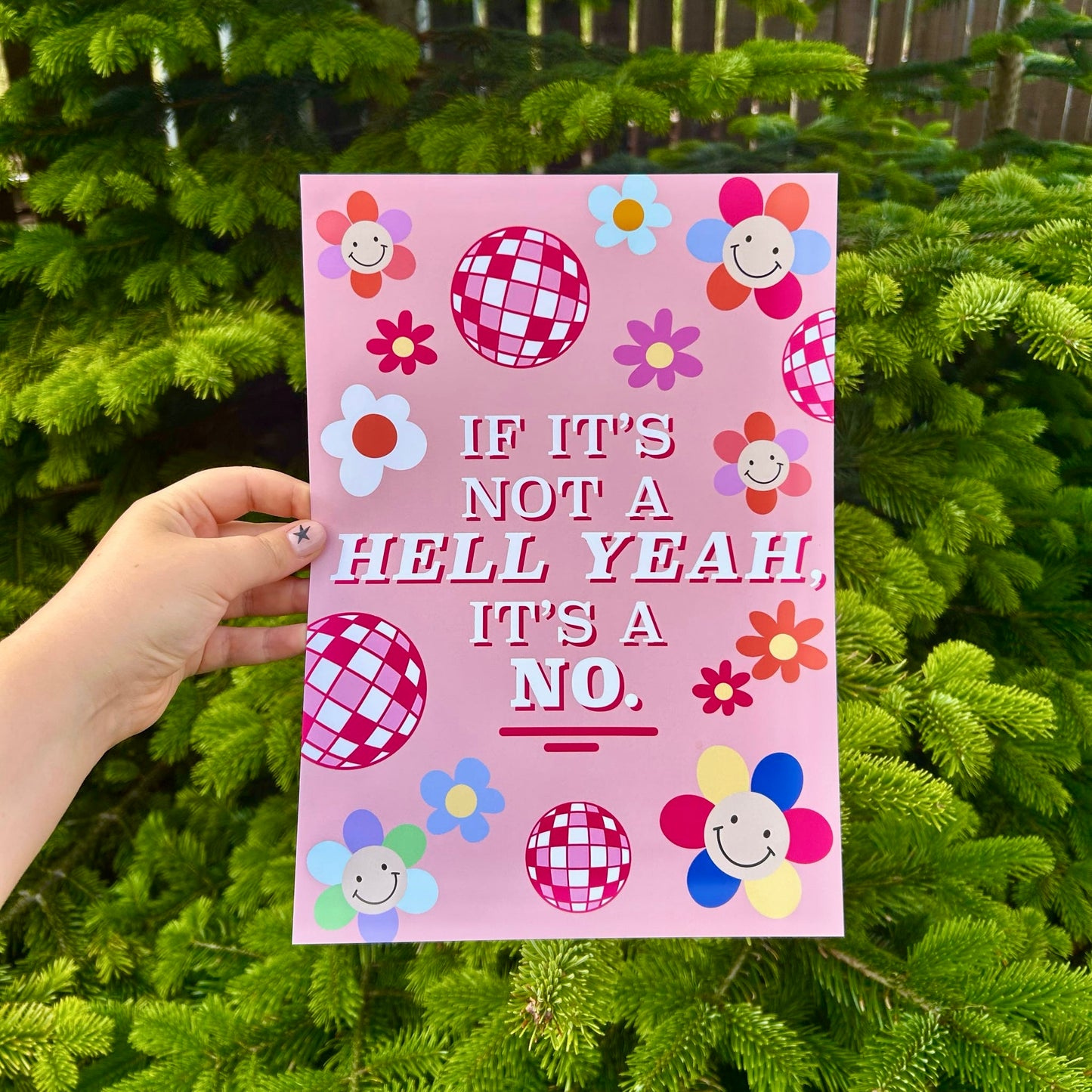 If It's Not a Hell Yeah, It's a No (Disco) - Wall Art Print