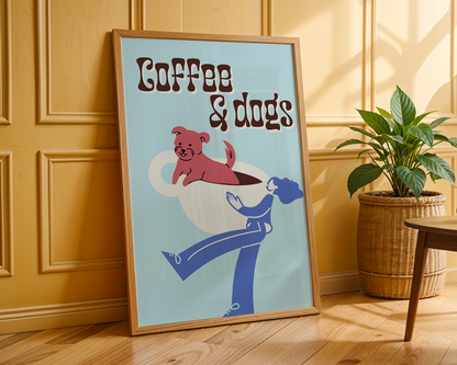 Coffee & Dogs - Wall Art