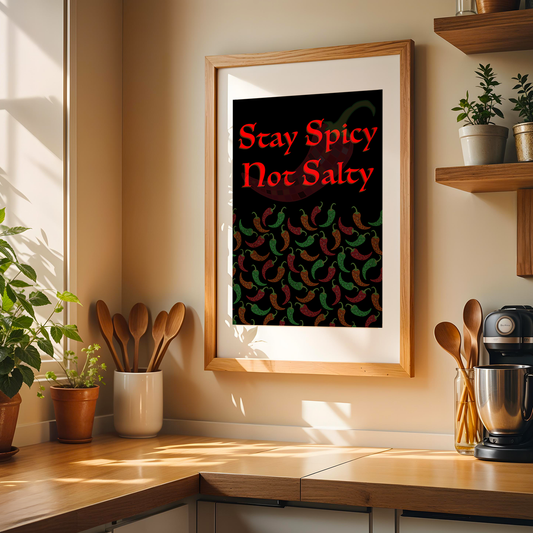 Stay Spicy, No Salty - Wall Print