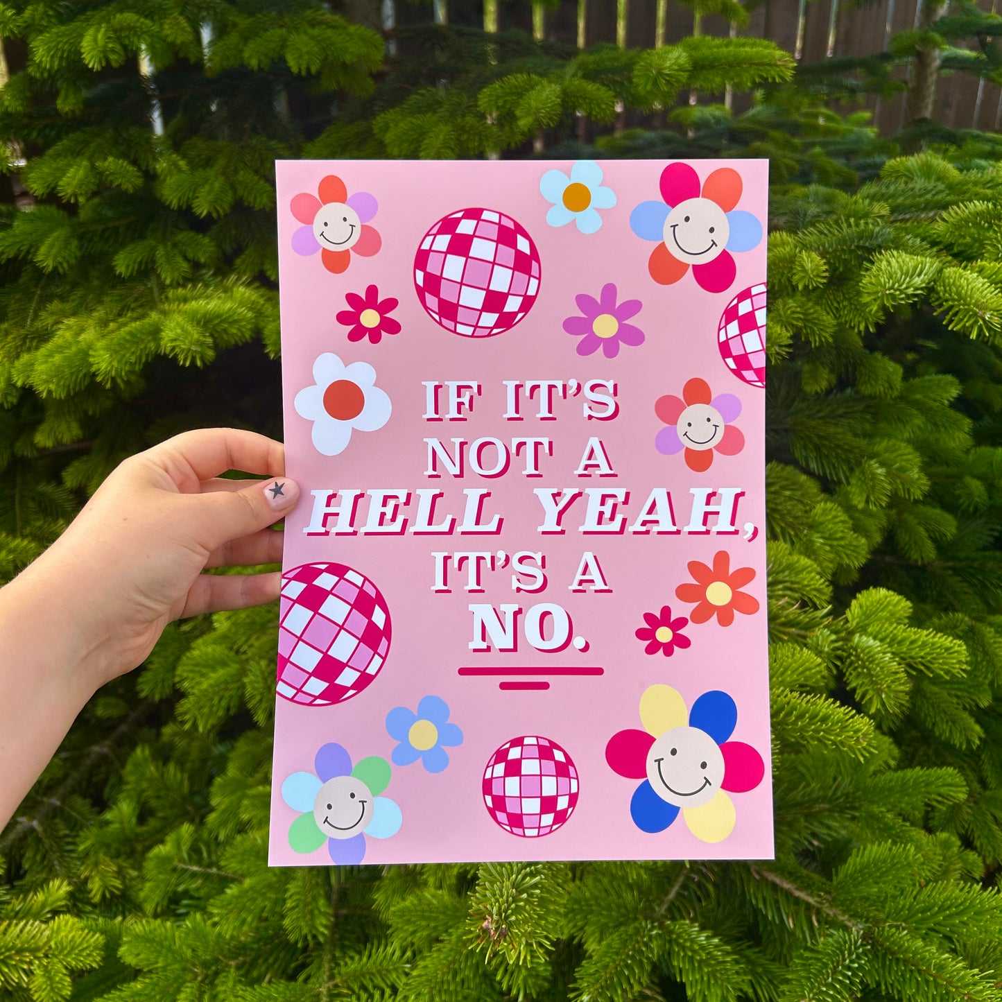 If It's Not a Hell Yeah, It's a No (Disco) - Wall Art Print