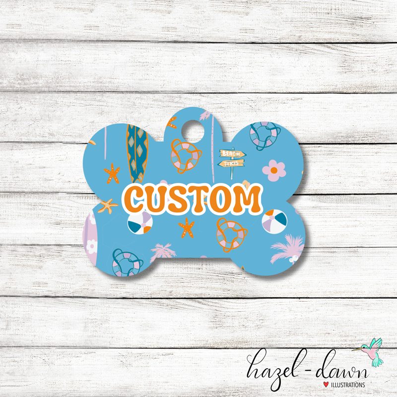 Custom Dog Tag - Surf's Pup